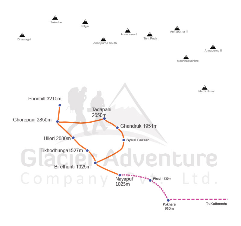 Annapurna Sunrise Trekking map