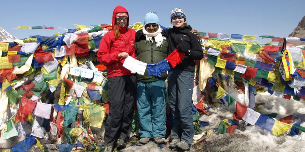 Two Adventure Girls (Top of the Throng la 5416m)