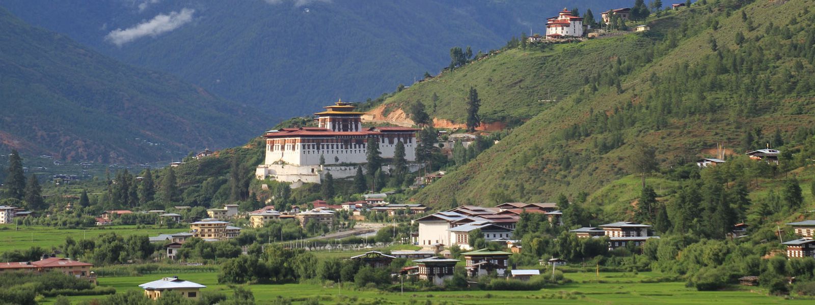 Monastery with  Green Scenery in  Bhutan!