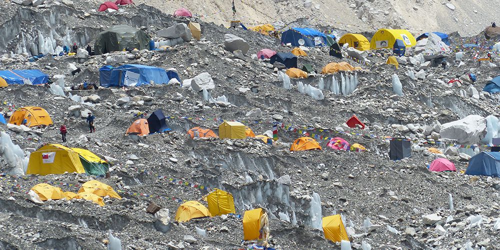 Tent in Everest base camp for Summitter!